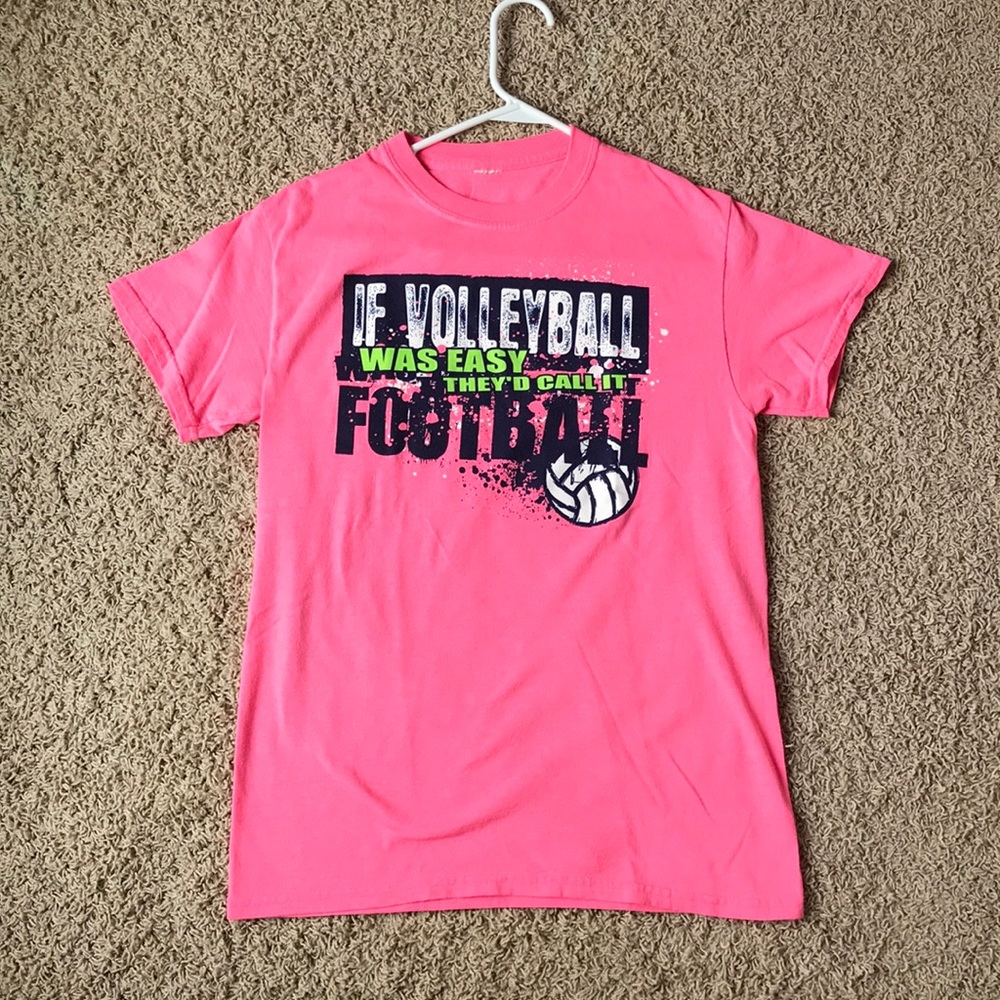 Bright pink Volleyball T-shirt
